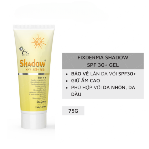 Gel Chống Nắng Fixderma Shadow SPF30+ Gel 75g